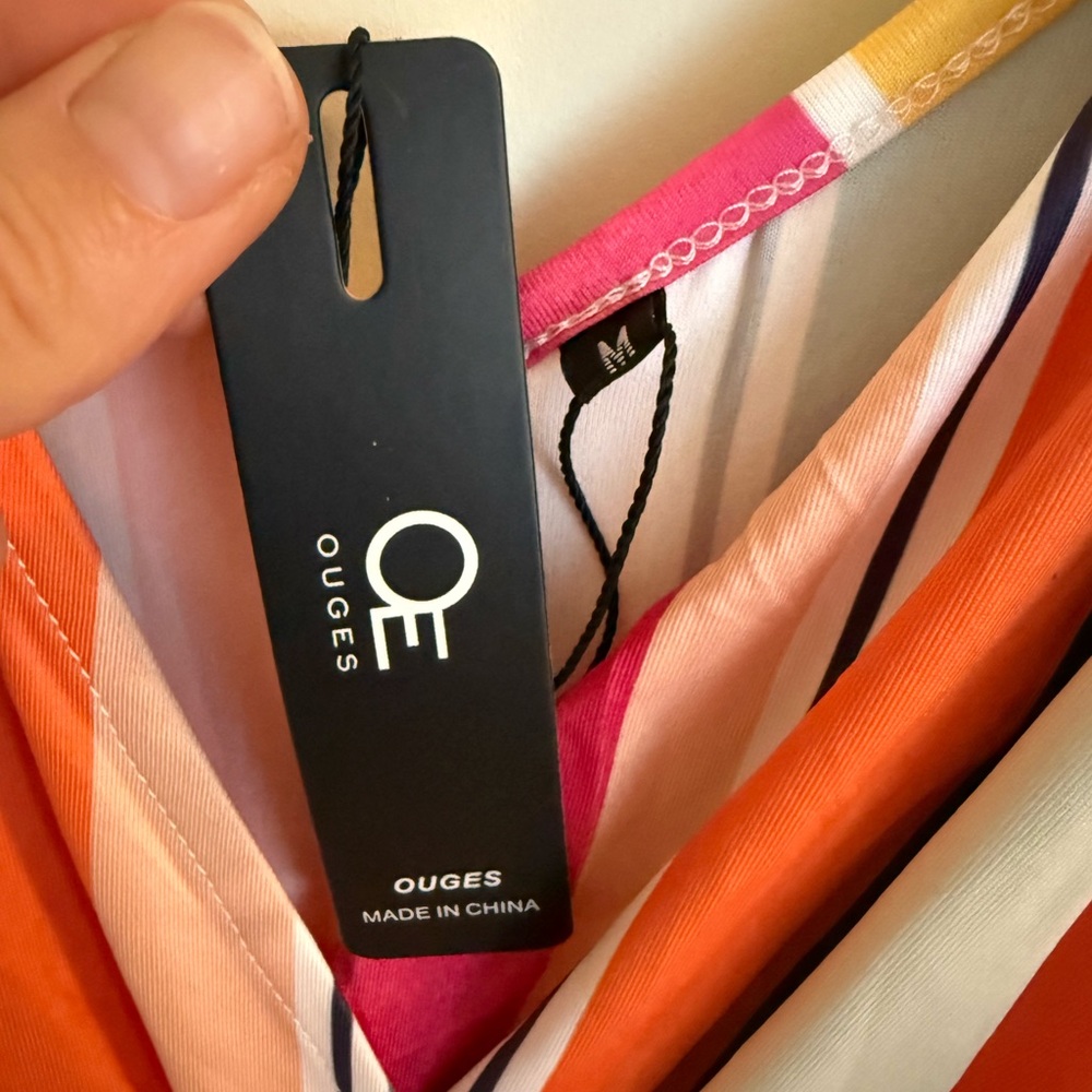 Nwt Ouges Colorful Striped Maxi Dress - image 3